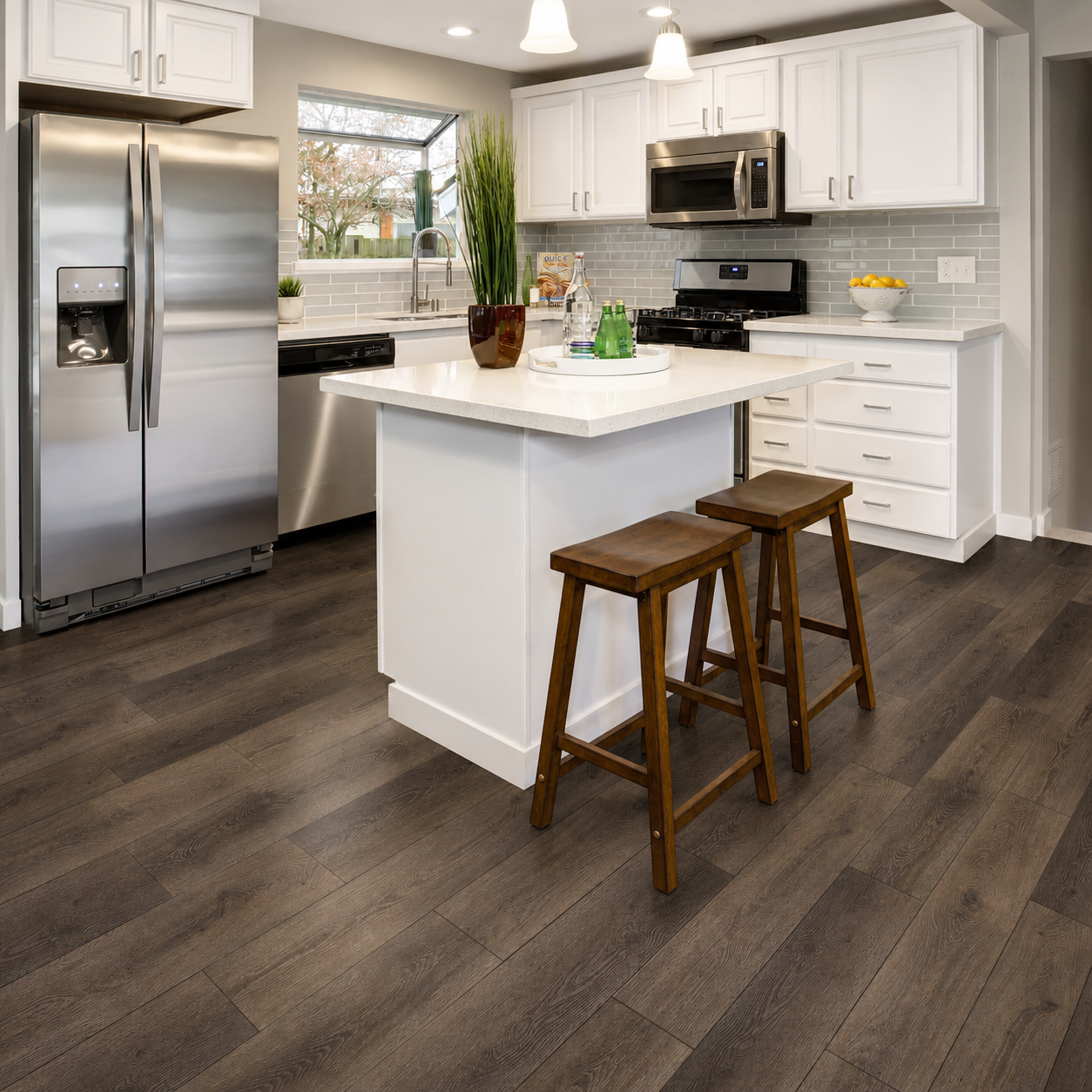 Modern Kitchen with Warm Wood Accents FirmFit